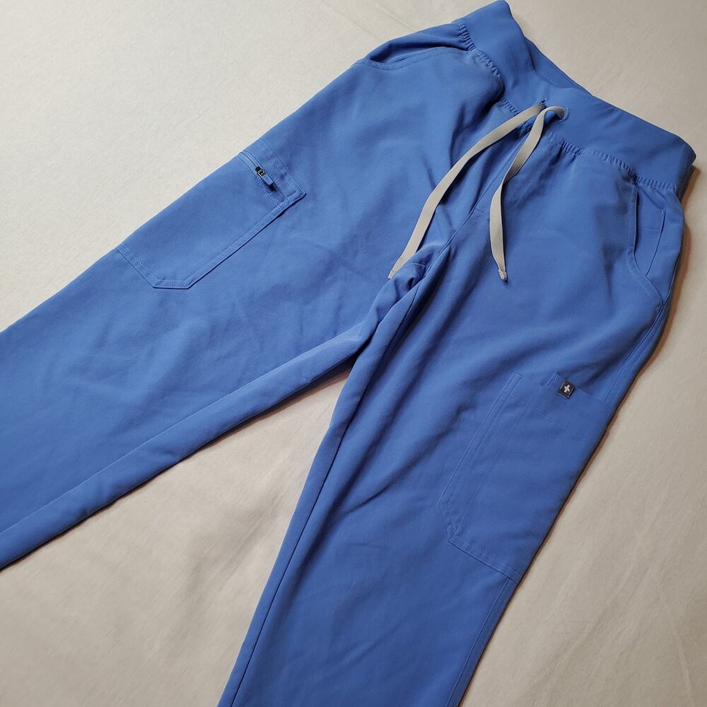 Figs Women's Size XS High Waisted Yola Skinny Scrub Pant Light Blue 1000209